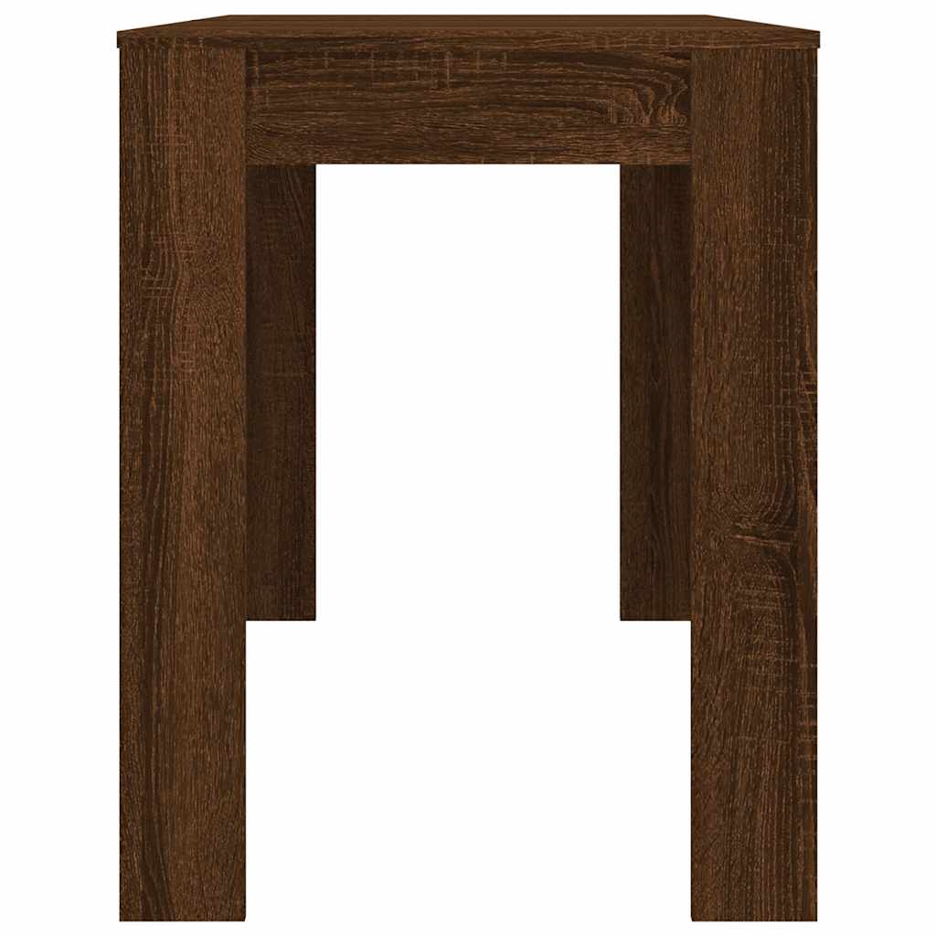 Mesa jantar 120x60x76 cm derivados de madeira carvalho castanho