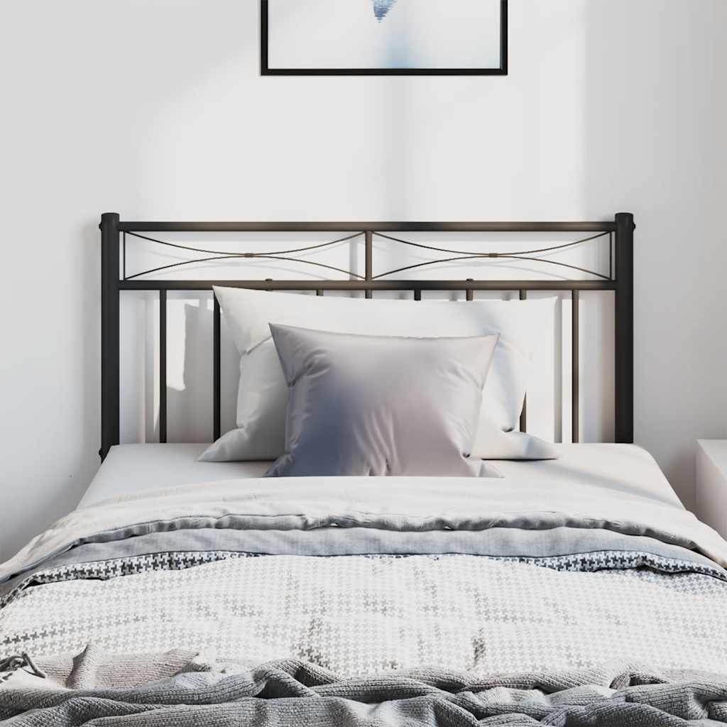 Cabeceira de cama 100 cm metal preto