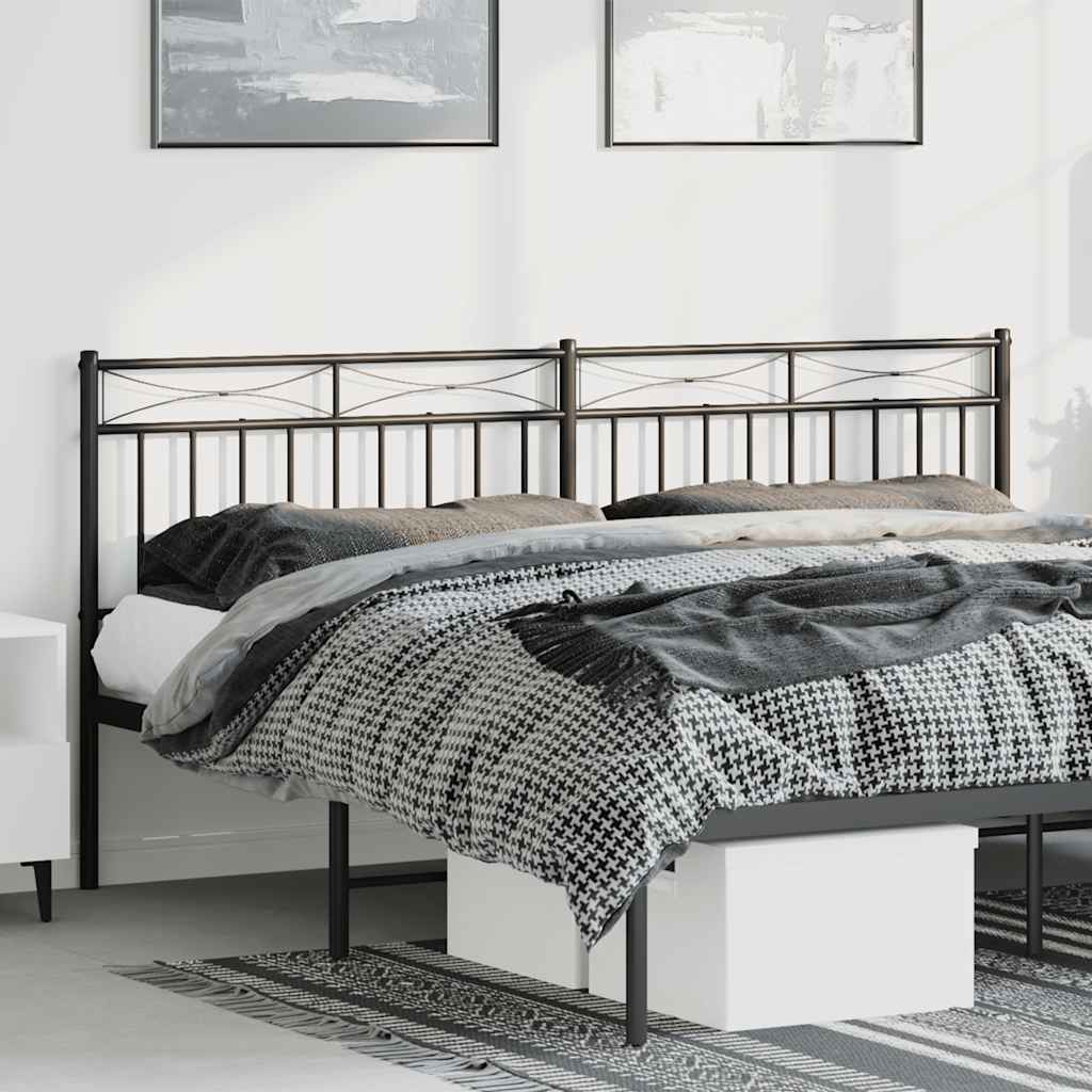 Cabeceira de cama 180 cm metal preto