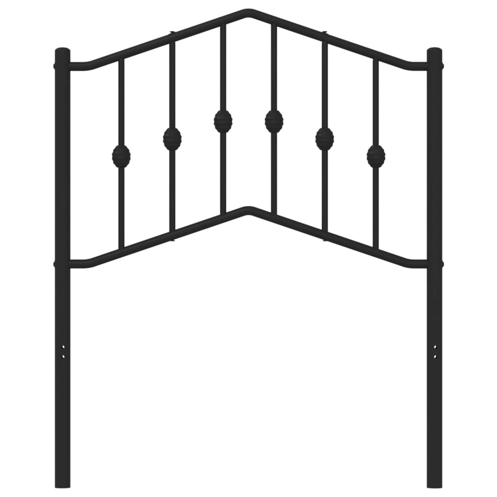 Cabeceira de cama 75 cm metal preto