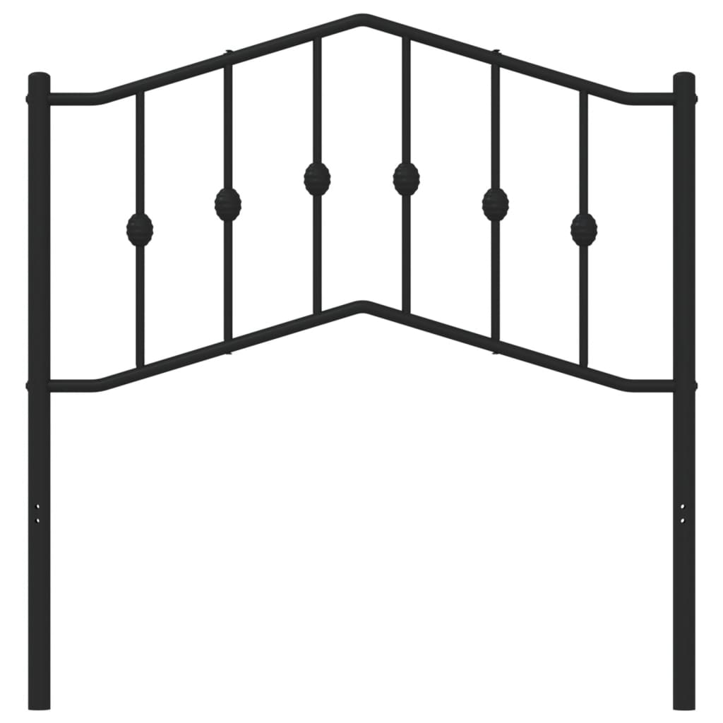 Cabeceira de cama 90 cm metal preto