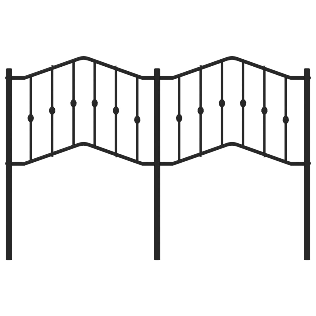 Cabeceira de cama 140 cm metal preto