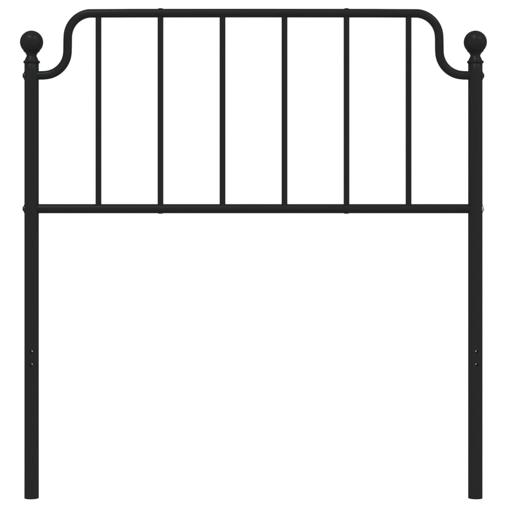 Cabeceira de cama 90 cm metal preto
