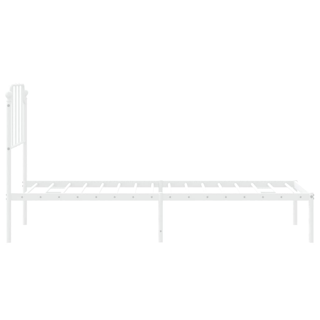 Estrutura de cama sem colchão com cabeceira 75x190 cm branco