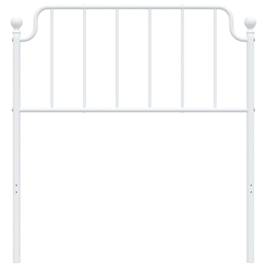 Cabeceira de cama 90 cm metal branco