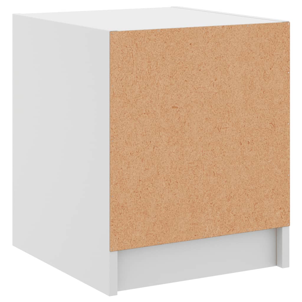 Mesa de cabeceira c/ porta de vidro 35x37x42 cm branco