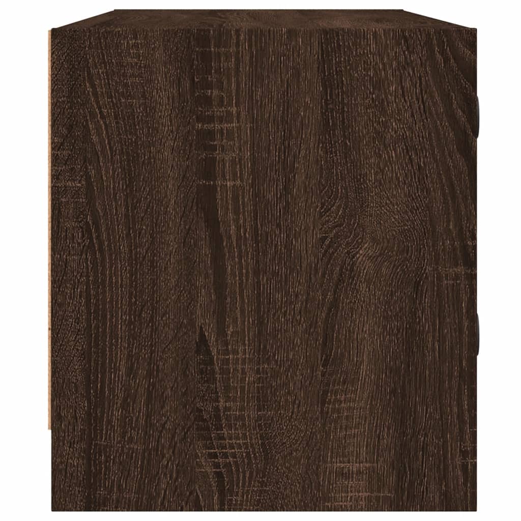 Móvel de TV c/ portas de vidro 102x37x42 cm carvalho castanho