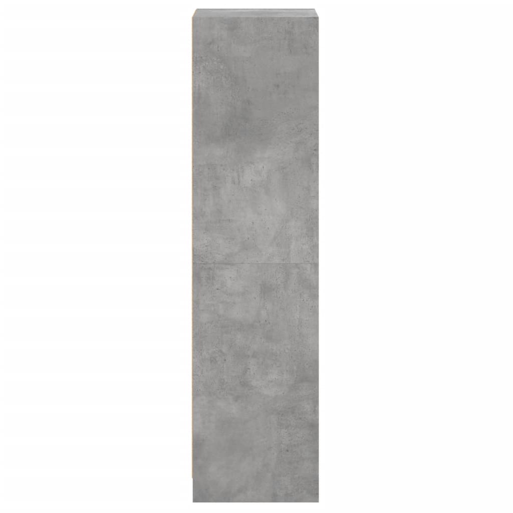 Aparador alto c/ porta de vidro 35x37x142 cm cinza cimento