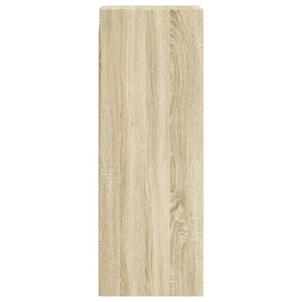 Armário de parede c/ portas vidro 35x37x100 cm carvalho sonoma