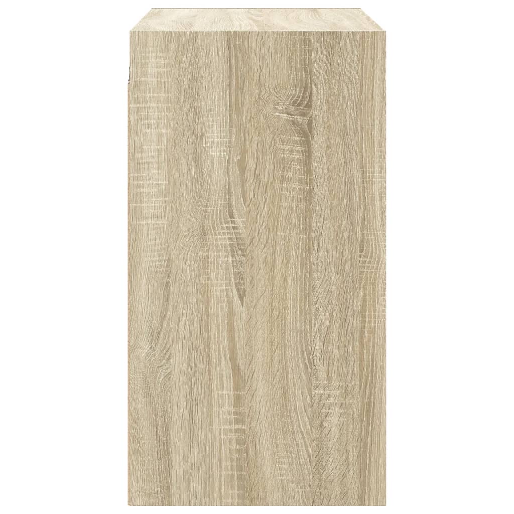 Armário de parede c/ portas vidro 68x37x68,5 cm carvalho sonoma
