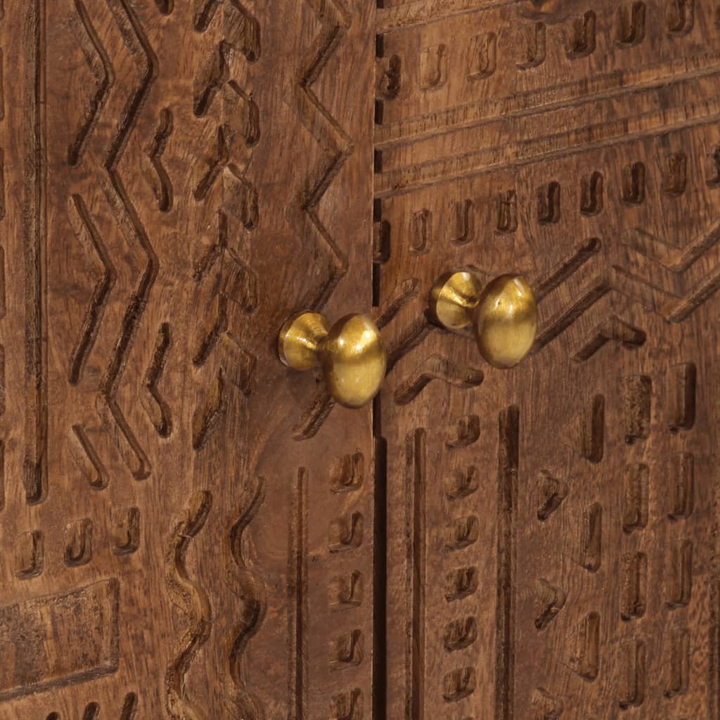 Aparador 55x30x76 cm madeira de mangueira maciça e ferro