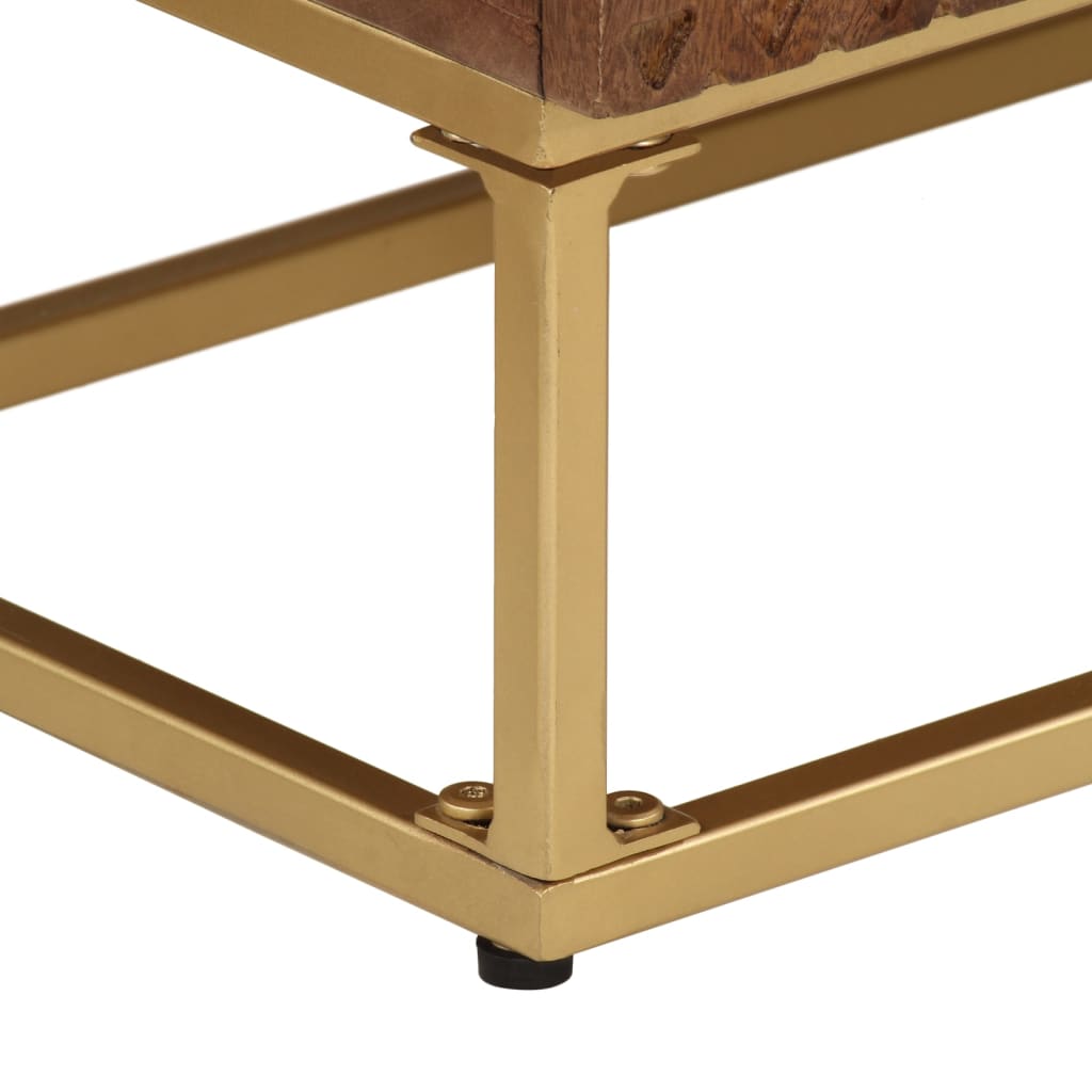 Aparador 55x30x76 cm madeira de mangueira maciça e ferro