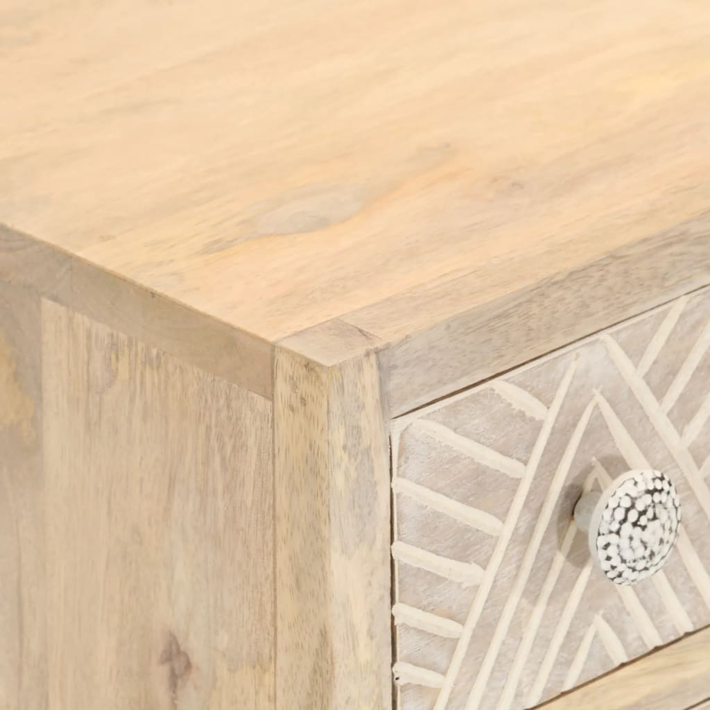 Aparador 55x30x76 cm madeira de mangueira maciça e ferro