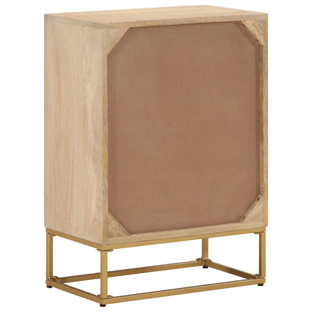 Cómoda 55x30x76 cm madeira de mangueira maciça e ferro