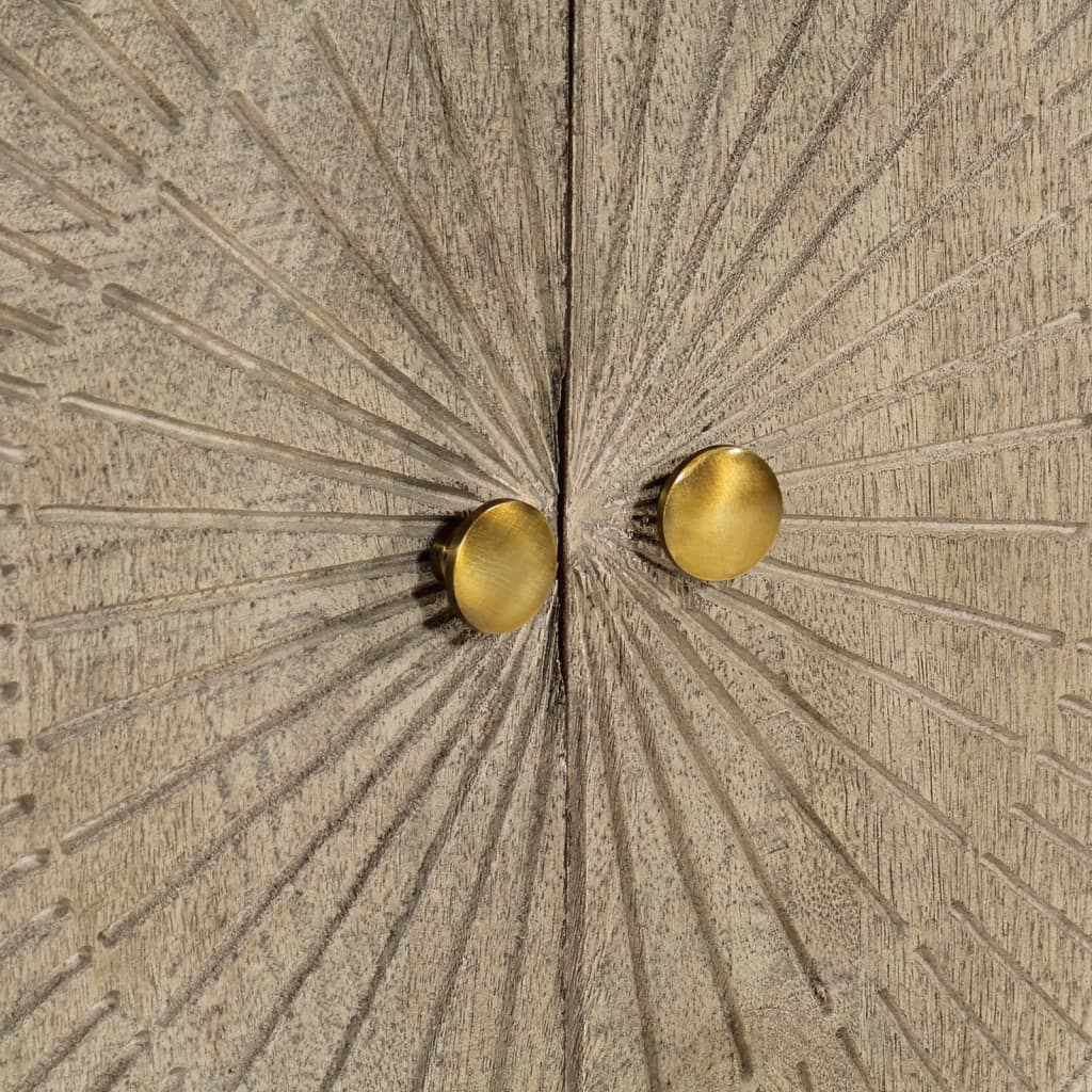 Aparador 55x30x76 cm madeira de mangueira maciça e ferro