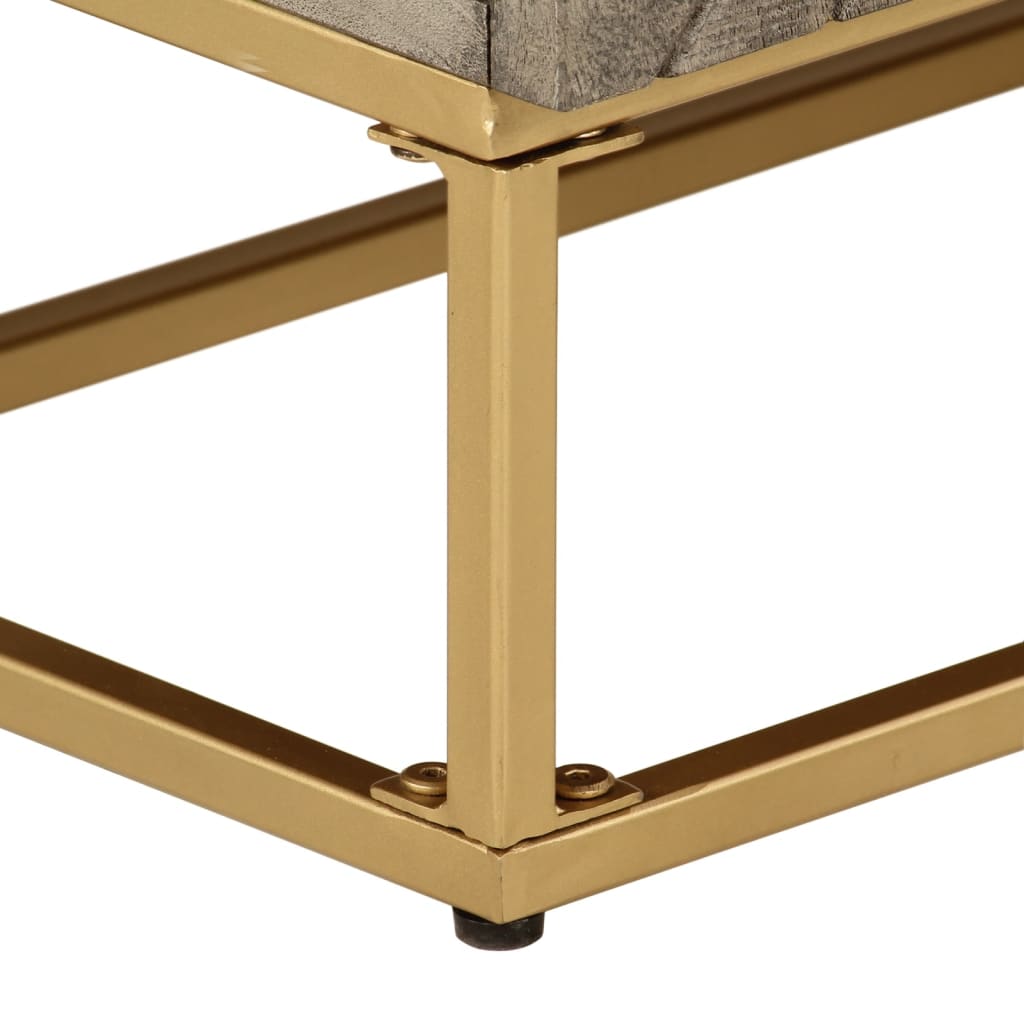 Aparador 55x30x76 cm madeira de mangueira maciça e ferro