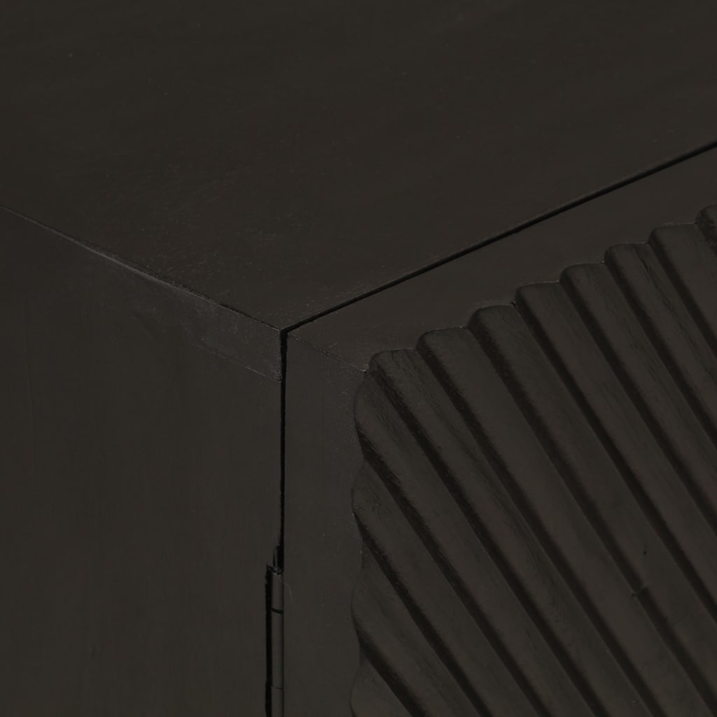 Aparador 55x30x76 cm madeira de mangueira maciça e ferro preto