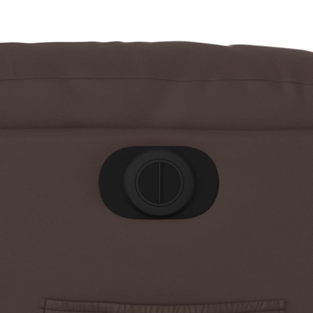 Poltrona reclinável elétrica couro artificial castanho