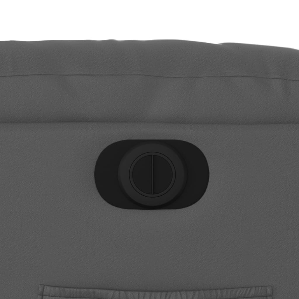 Poltrona reclinável elétrica couro artificial cinzento