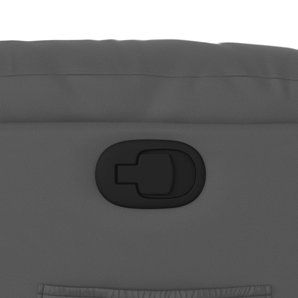 Poltrona reclinável elevatória couro artificial cinzento