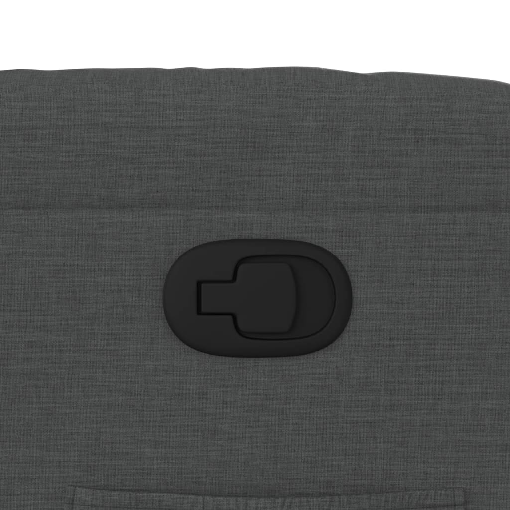 Poltrona reclinável elevatória tecido cinzento-escuro