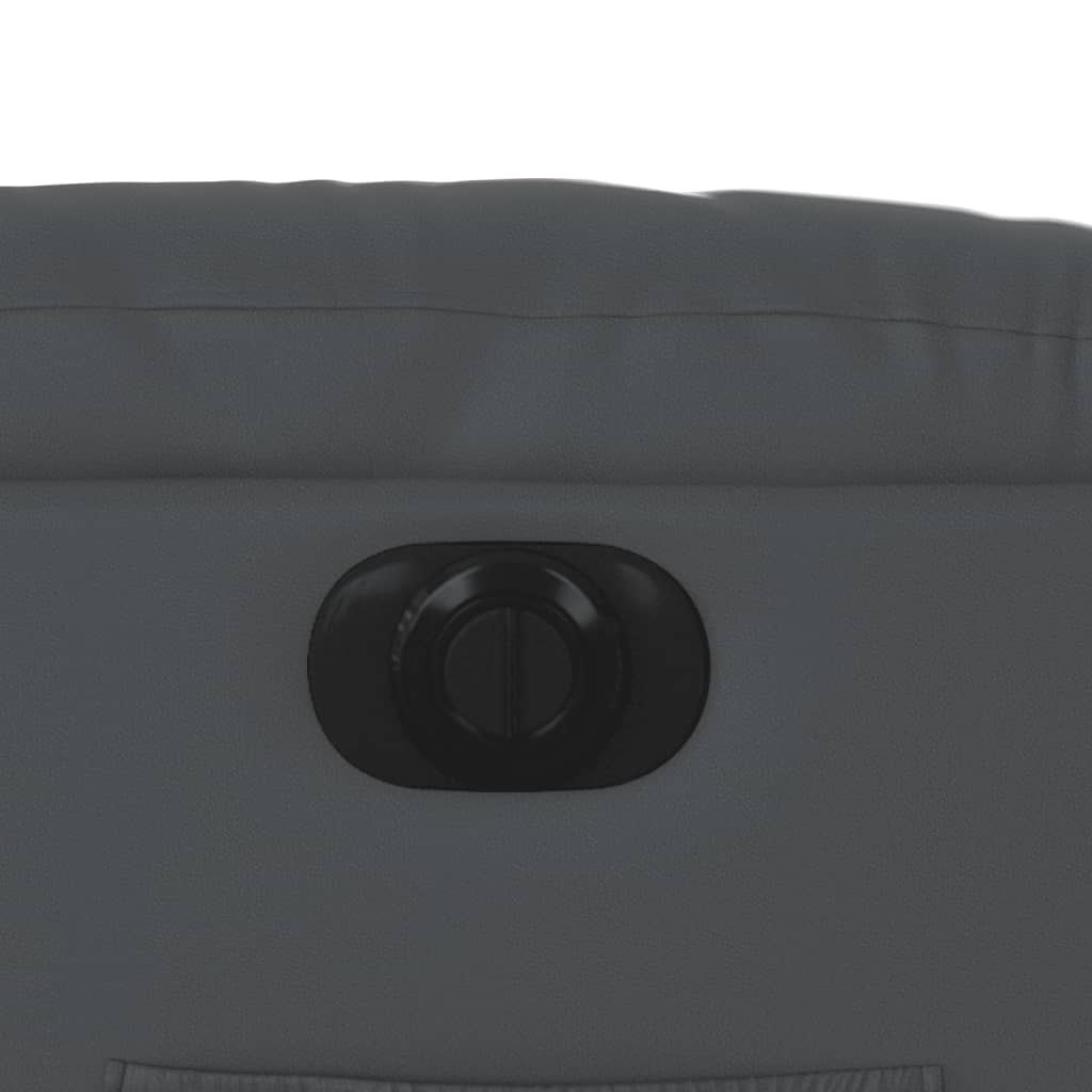 Poltrona reclinável elétrica couro artificial cinzento