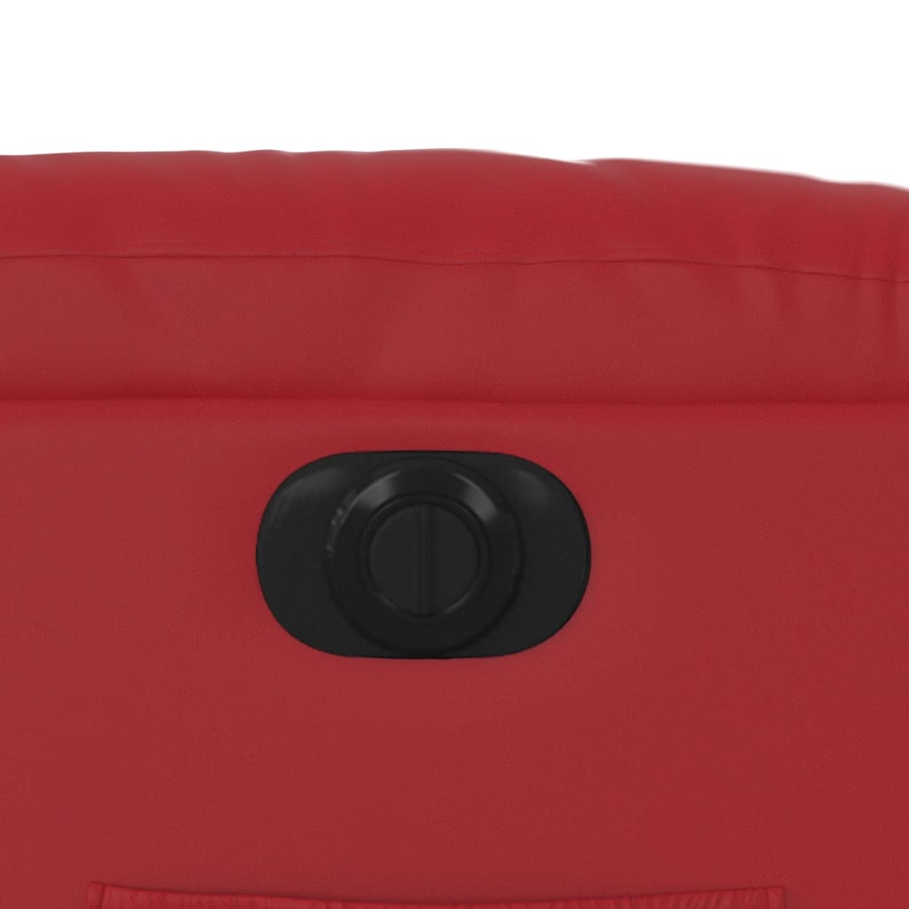 Poltrona reclinável elétrica couro artificial vermelho