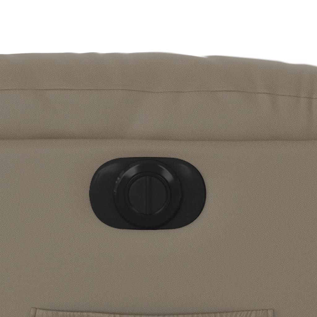 Poltrona reclinável elétrica couro artificial cor cappuccino