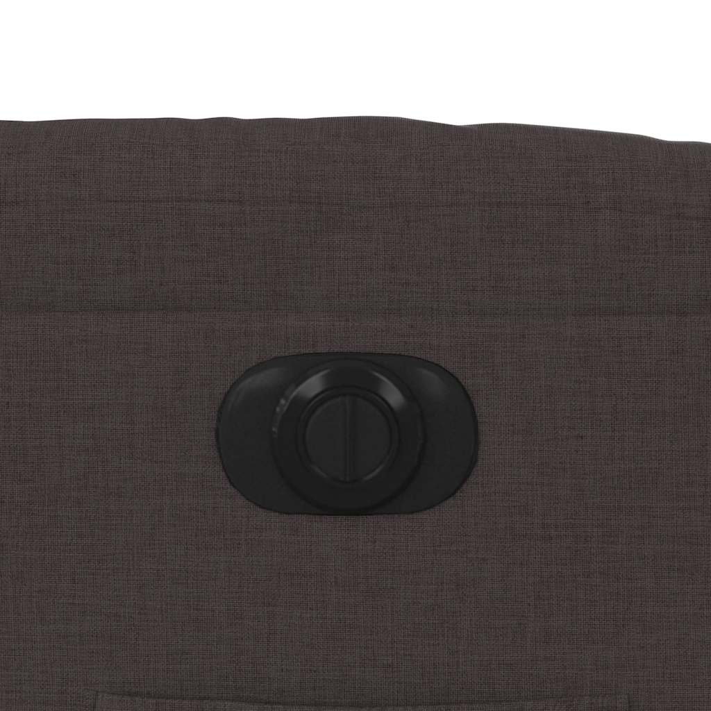 Poltrona elétrica reclinável tecido castanho-escuro