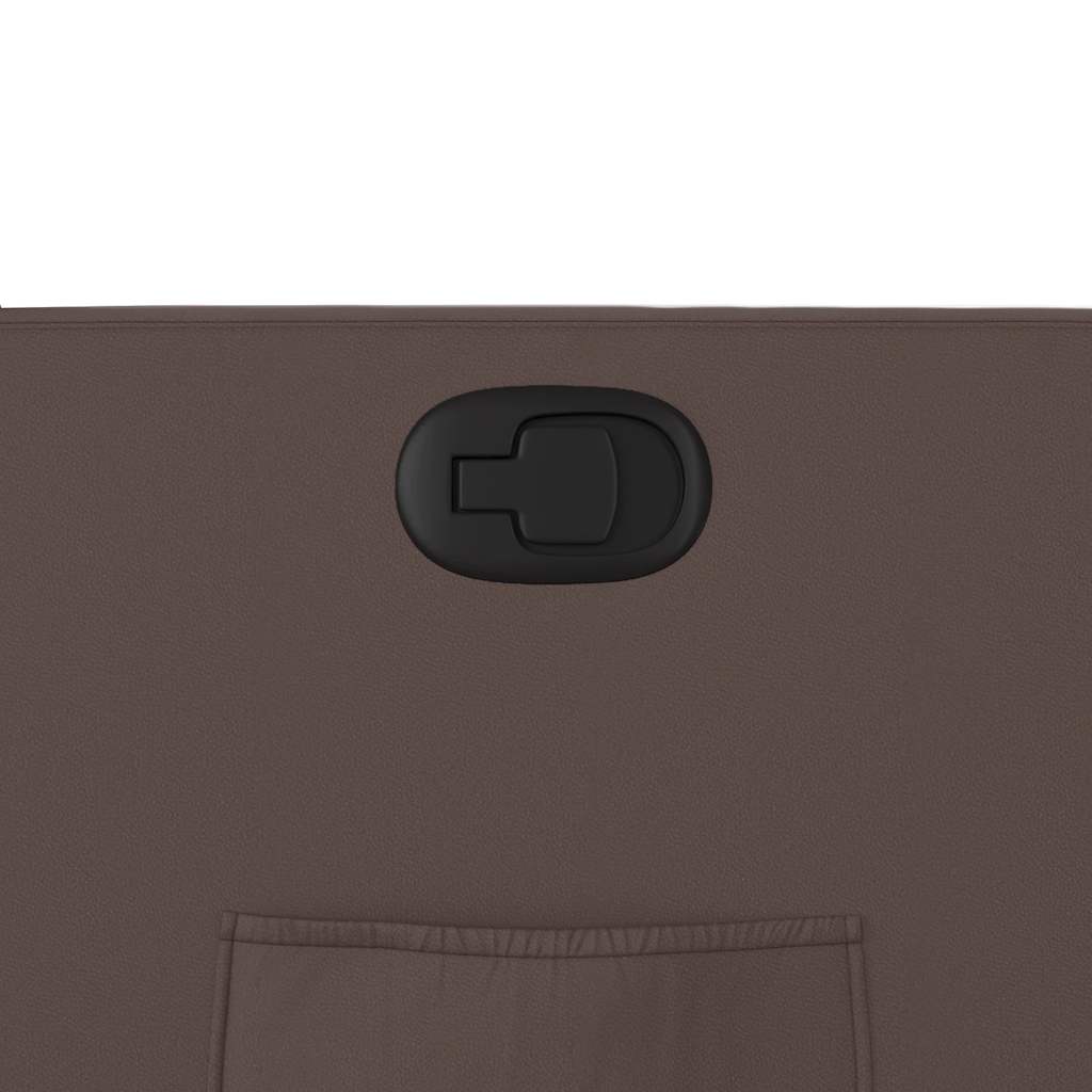 Poltrona reclinável elevatória couro artificial castanho