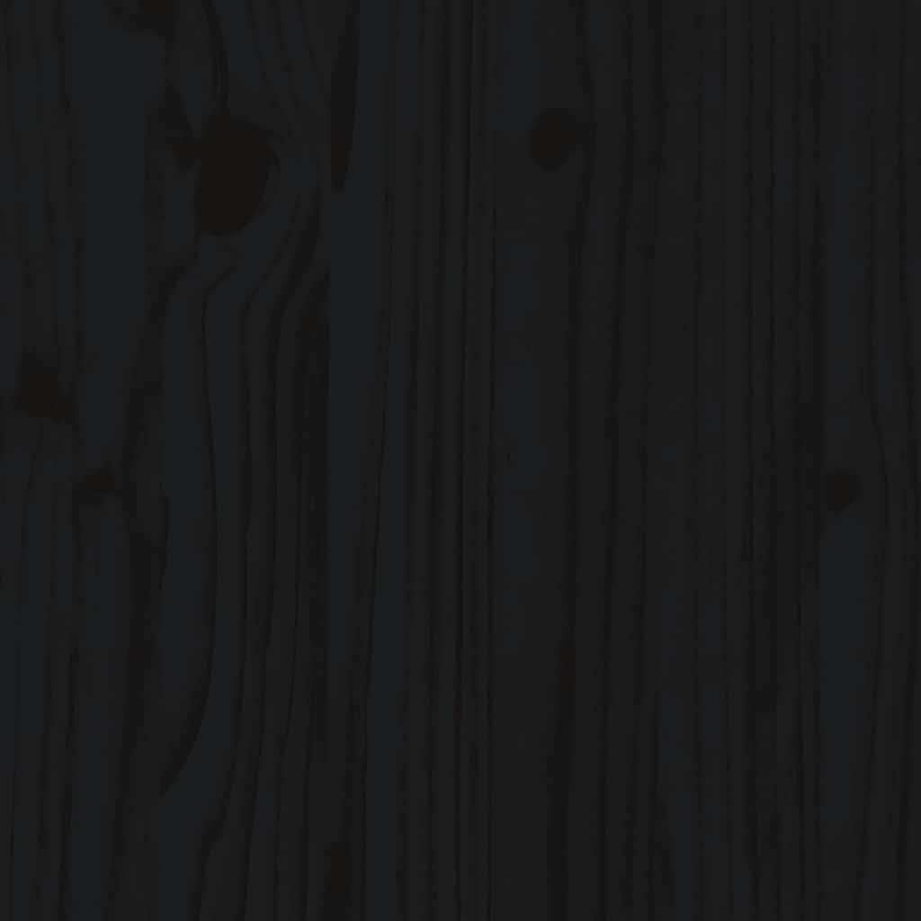 Cama alta p/ criança c/ escorrega 80x200 cm pinho maciço preto