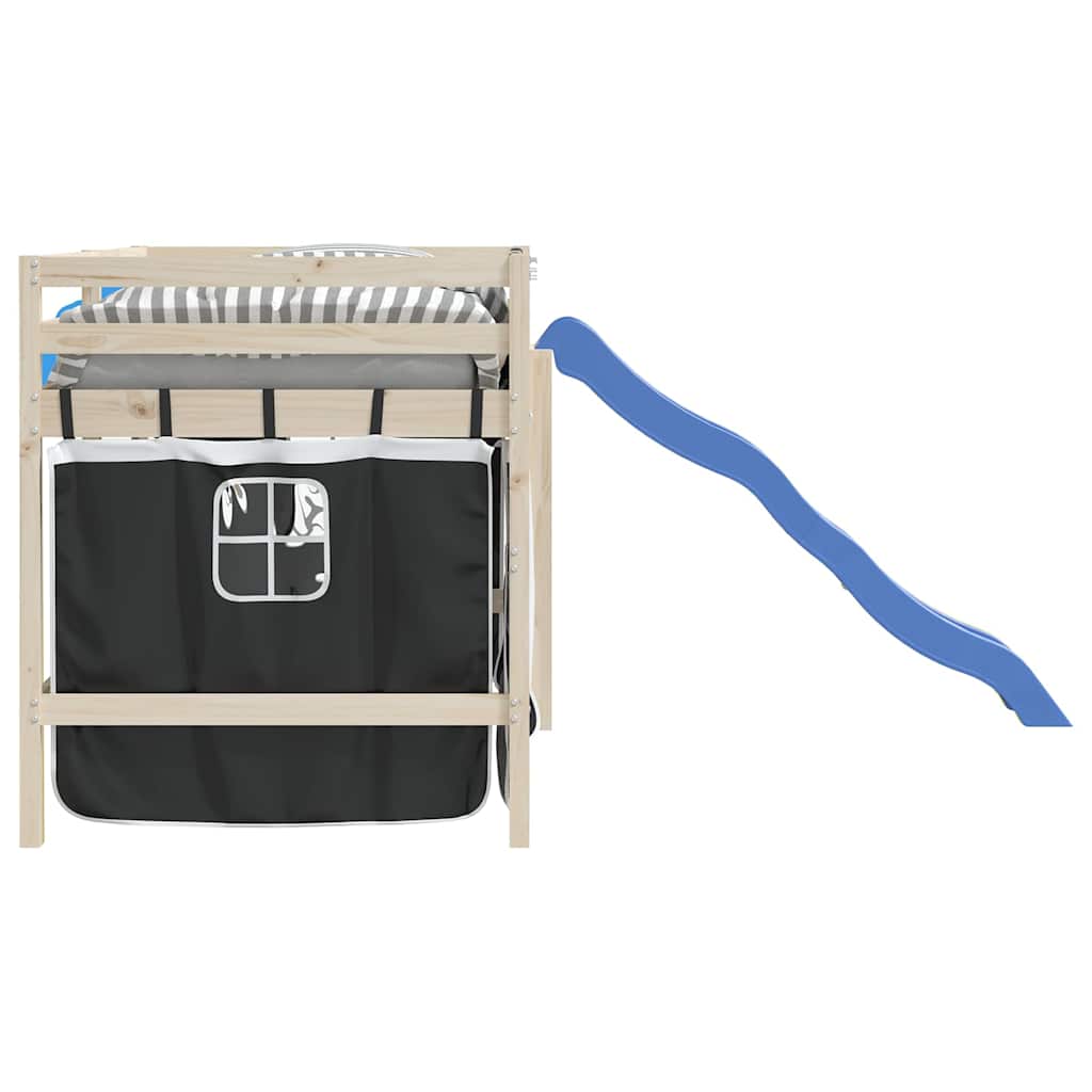 Cortinas para cama elevada poliéster branco e preto