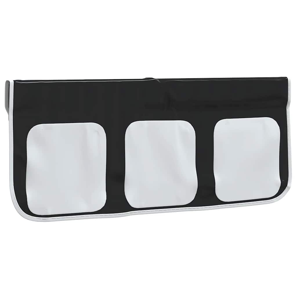 Cortinas para cama elevada poliéster branco e preto