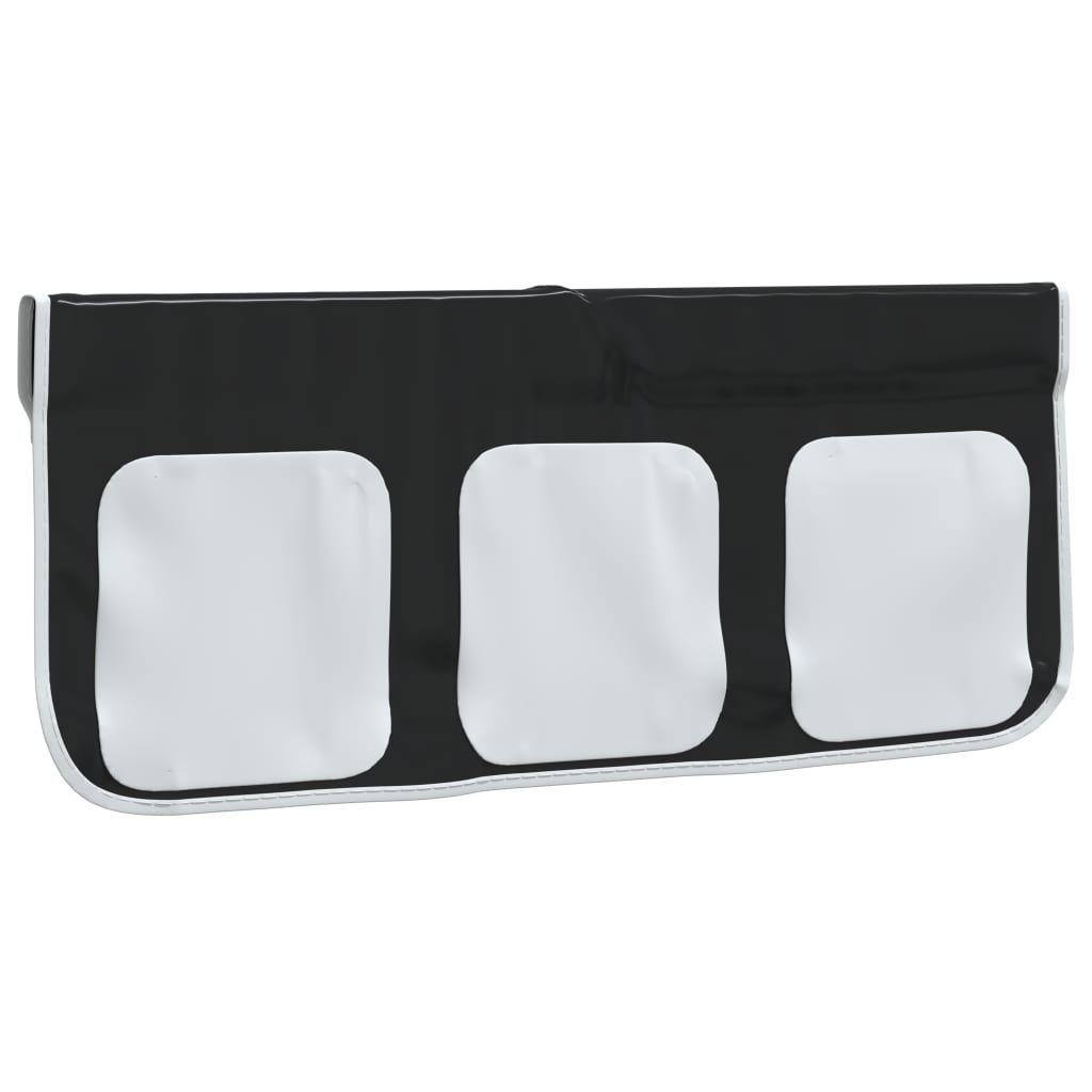 Cortinas para cama elevada com túnel poliéster branco e preto