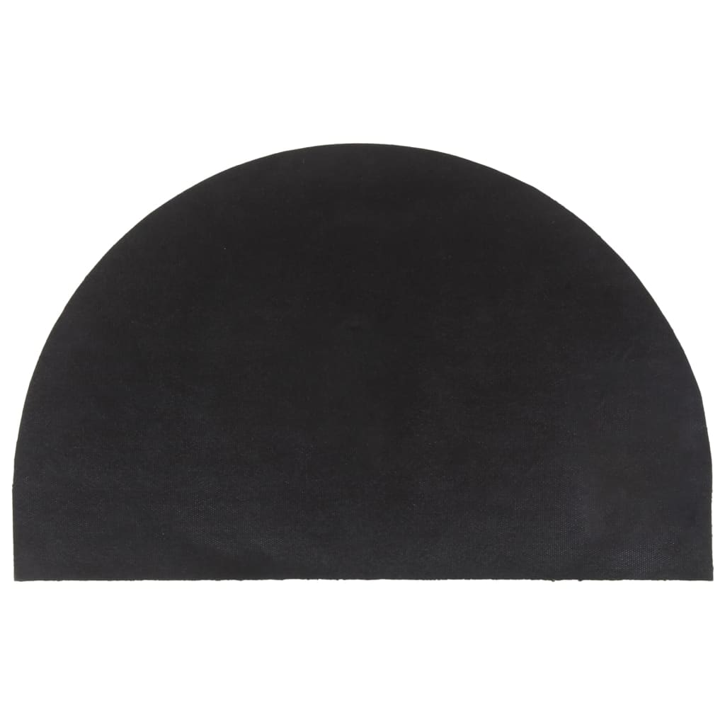 Tapete de porta 90x150 cm fibra de coco tufada cinzento escuro