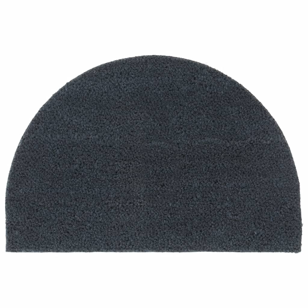 Tapete de porta 90x150 cm fibra de coco tufada cinzento escuro