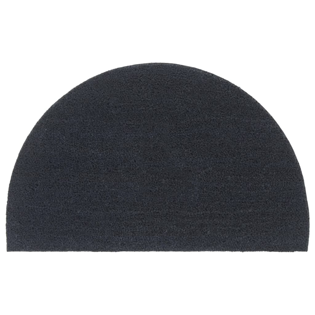 Tapete de porta 90x150 cm fibra de coco tufada cinzento escuro