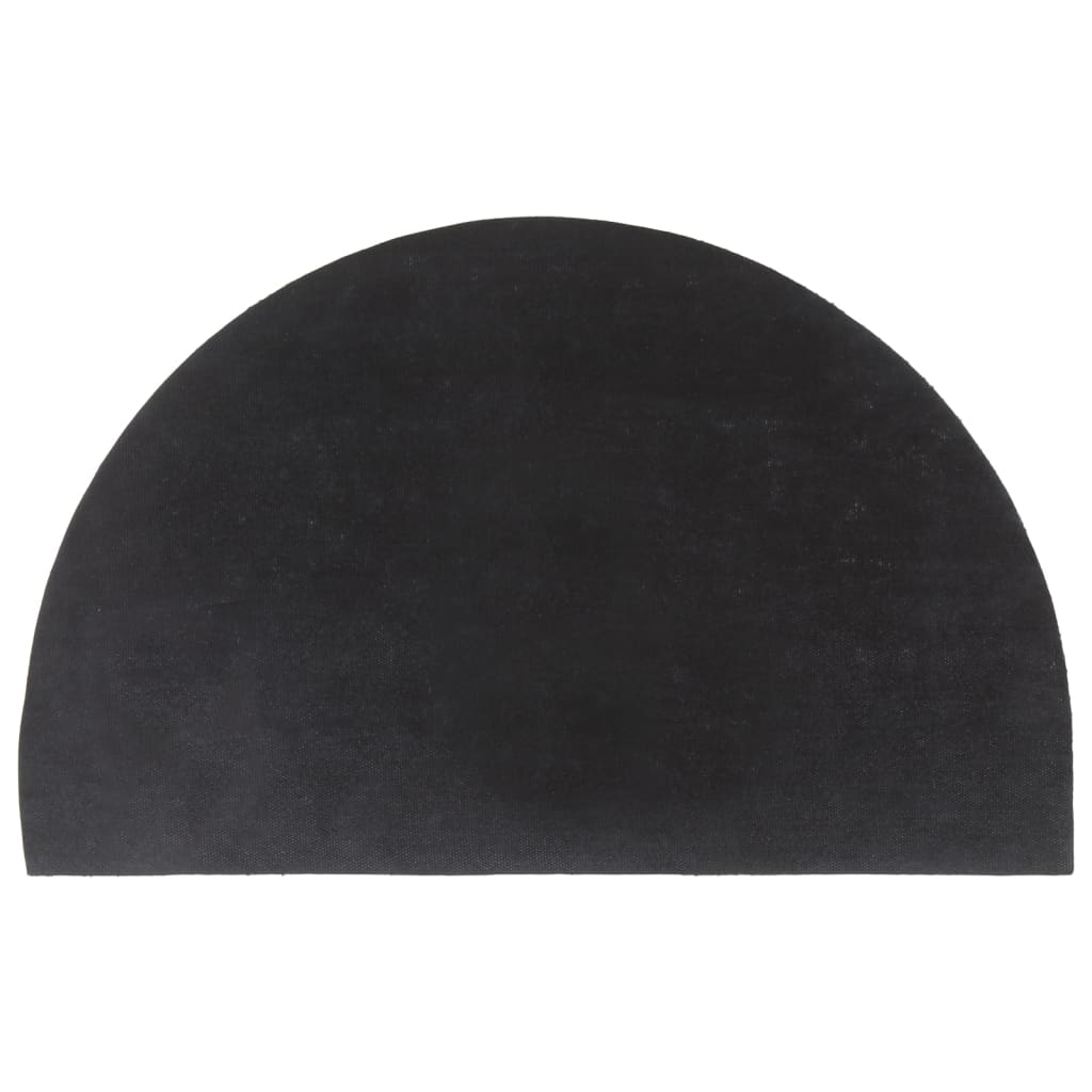 Tapete de porta 90x150 cm fibra de coco tufada cinzento escuro