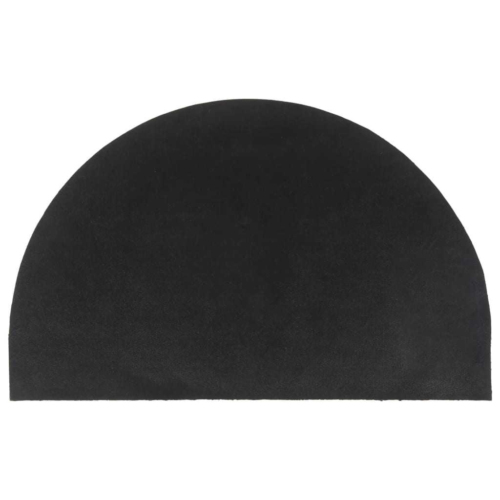 Tapete de porta 90x150 cm fibra de coco tufada cinzento escuro