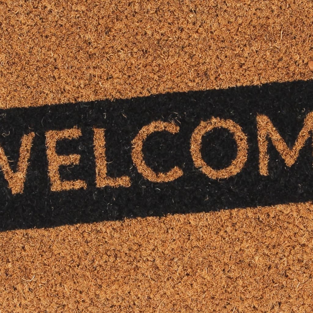 Tapete de porta 40x60 cm fibra de coco tufada natural