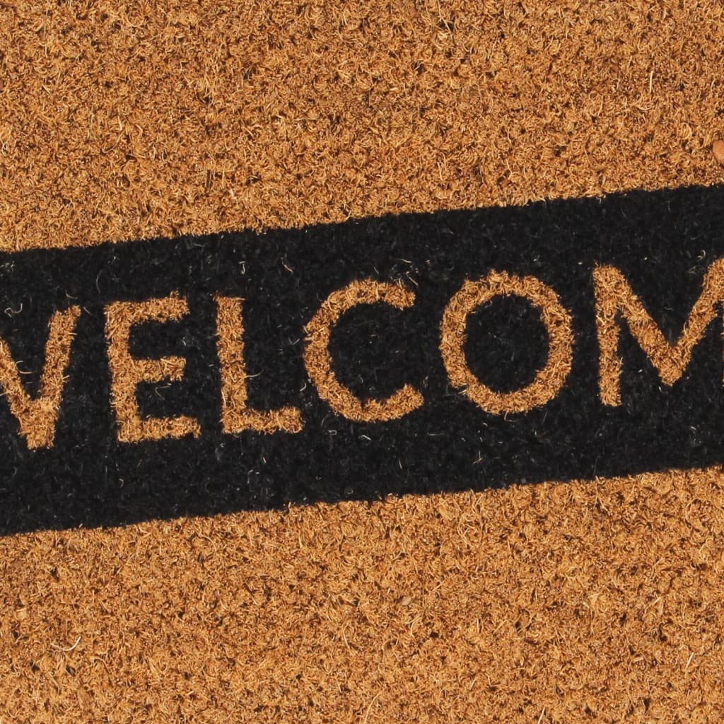 Tapete de porta 40x60 cm fibra de coco tufada natural