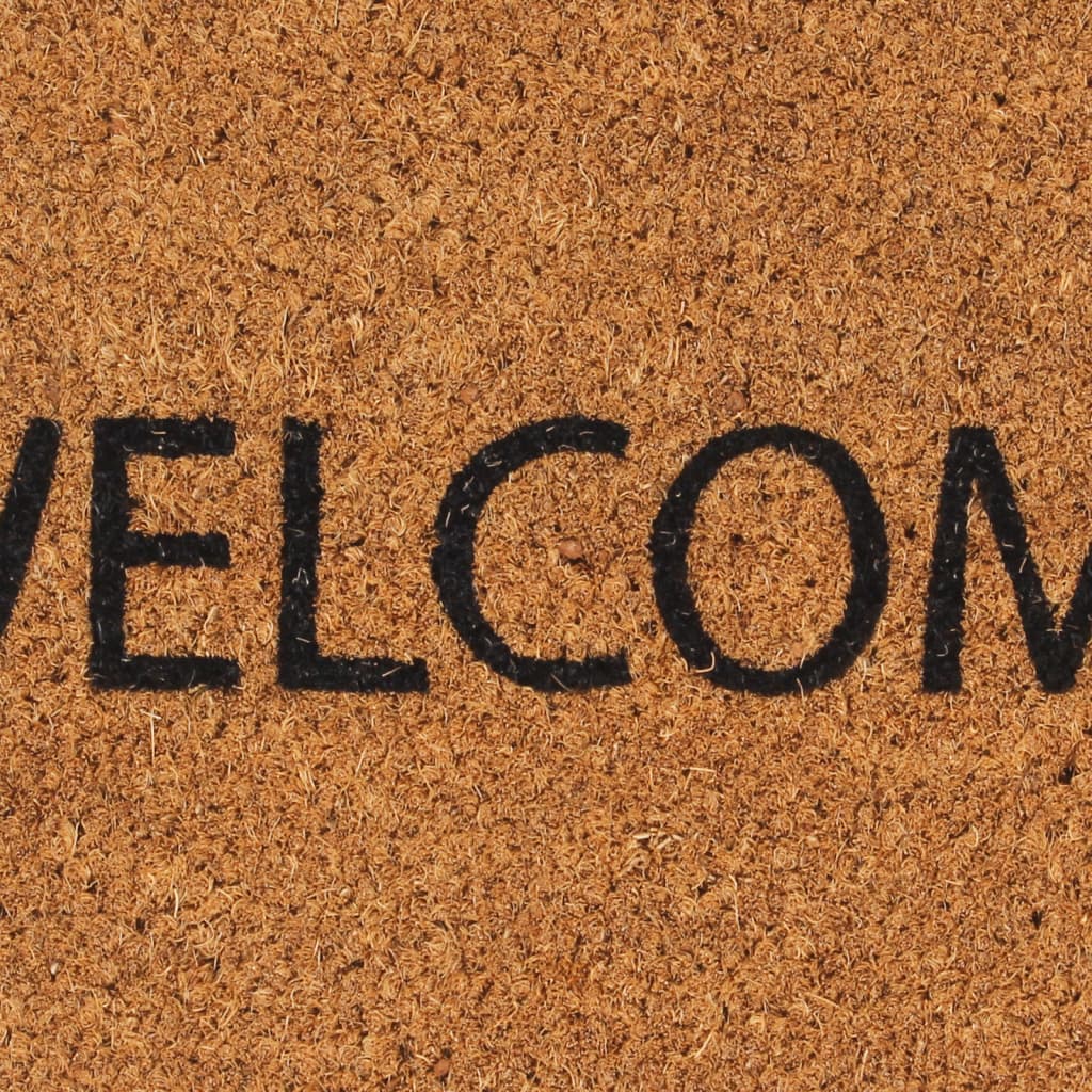 Tapete de porta 40x60 cm fibra de coco tufada natural