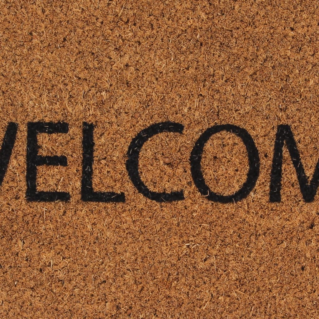 Tapete de porta 40x60 cm fibra de coco tufada natural