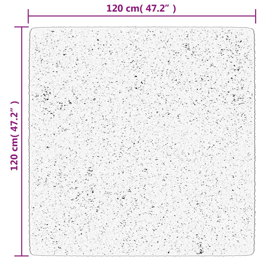 Tapete de pelo curto OVIEDO 120x120 cm creme