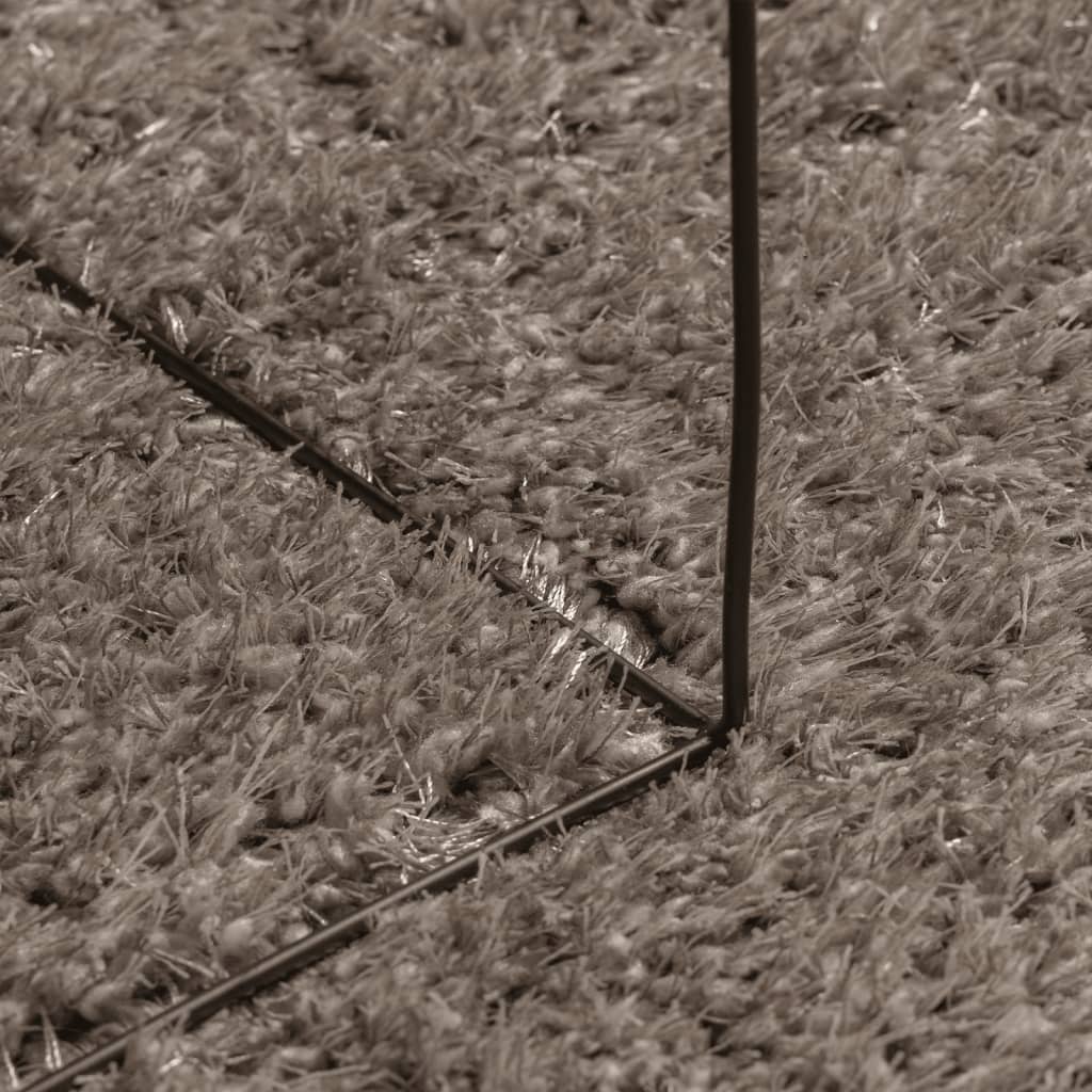 Tapete de pelo alto com aspeto brilhante ISTAN Ø160cm cinzento
