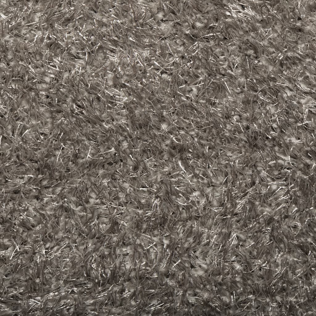 Tapete de pelo alto com aspeto brilhante ISTAN Ø160cm cinzento