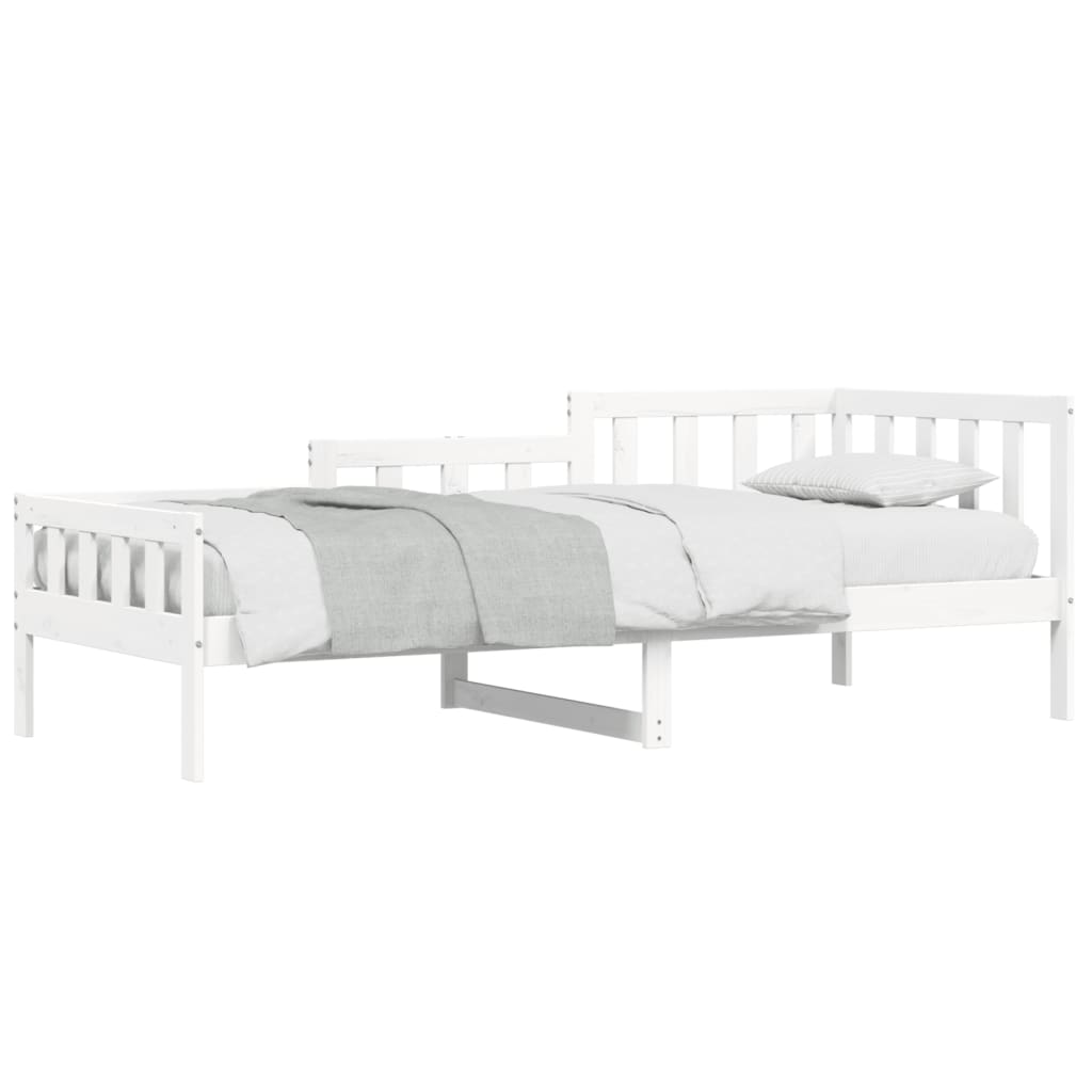 Sofá-cama sem colchão 80x200 cm madeira de pinho maciça branco