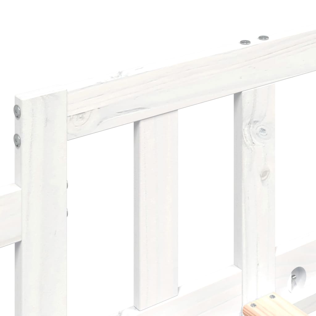 Sofá-cama sem colchão 80x200 cm madeira de pinho maciça branco