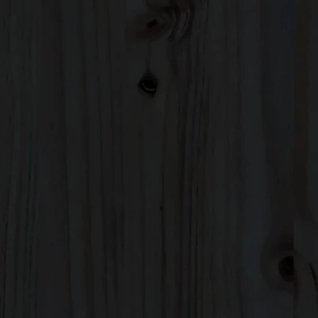 Sofá-cama 80x200 cm madeira de pinho maciça preto