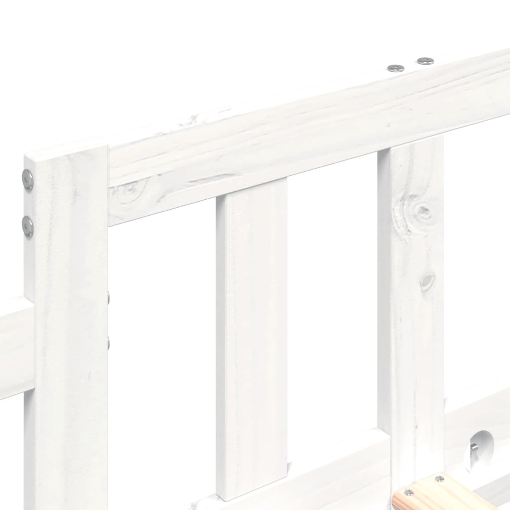 Sofá-cama sem colchão 90x200 cm madeira de pinho maciça branco